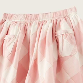 Giggles Checked Skirt with Elasticated Waistband