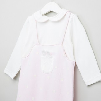 Giggles Printed Closed Feet Sleepsuit with Long Sleeves and Collar