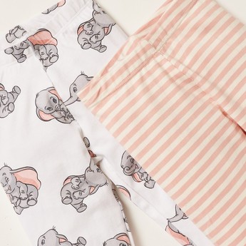 Disney Dumbo Print Leggings with Elasticated Waistband - Set of 2