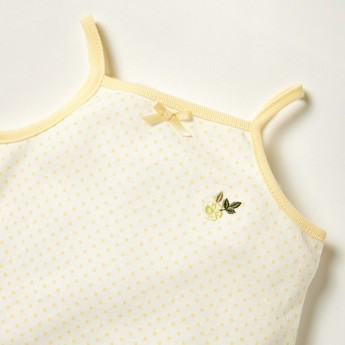 Giggles Polka Dot Sleeveless Bodysuit with Snap Closure