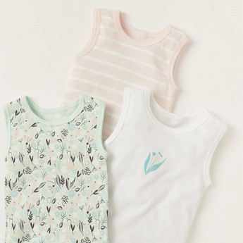 Juniors Printed Sleeveless Bodysuit - Set of 5