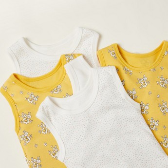 Juniors Printed Sleeveless Bodysuit - Set of 5