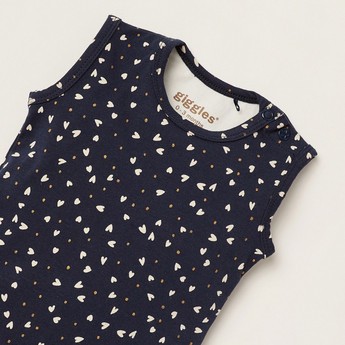 Giggles All-Over Printed Sleeveless Bodysuit