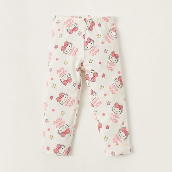 Sanrio Hello Kitty Print Leggings with Elasticated Waist - Set of 2