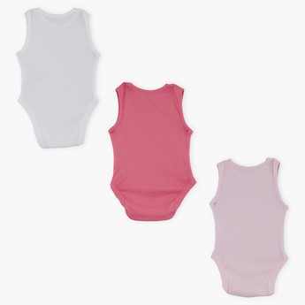 Juniors Round Neck Sleeveless Bodysuit - Set of 3