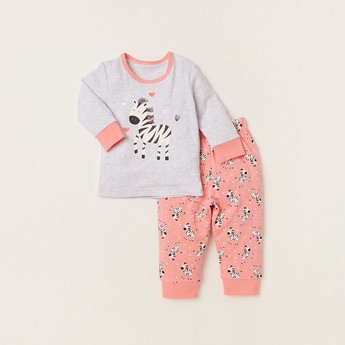 Juniors Printed 4-Piece T-shirt and Pyjama Set