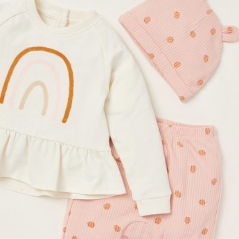 Love Earth 3-Piece Graphic Print Organic Clothing Set