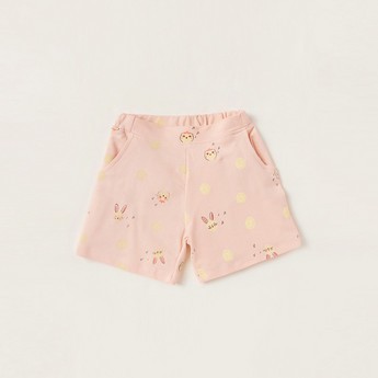 Juniors Printed Shorts with Semi-Elasticated Waistband - Set of 2