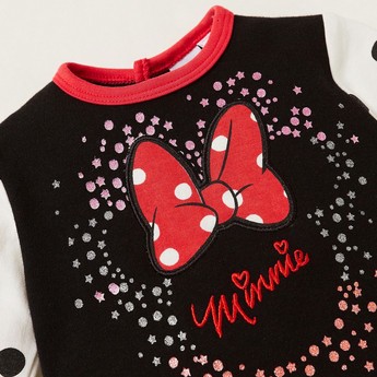 Disney Minnie Mouse Print Closed Feet Sleepsuit with Long Sleeves