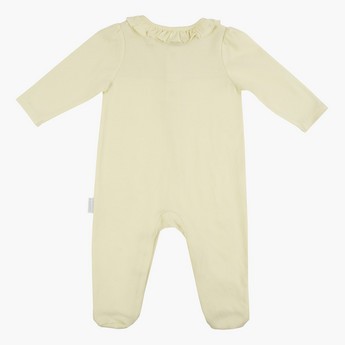 Giggles Closed Feet Sleepsuit with Long Sleeves and Ruffle Detail