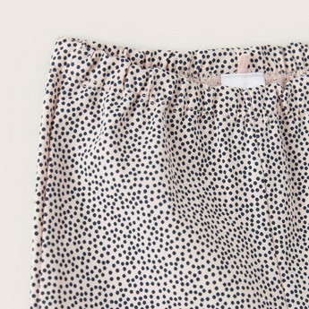 Love Earth All-Over Polka Dot Print Organic Shorts with Elasticated Waistband