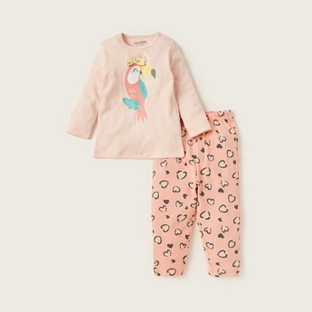 Juniors 6-Piece Printed T-shirt and Pyjama Set