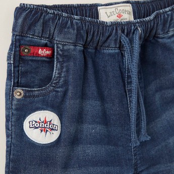 Lee Cooper Patch Work Detailed Pants with Drawstring Closure