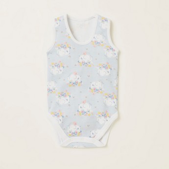 Juniors Printed Sleeveless Bodysuit - Set of 3