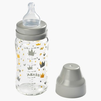 Beaba Printed Wide Neck Feeding Bottle - 240 ml