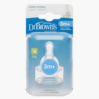 Dr. Brown's Feeding Bottle Nipple - Set of 2