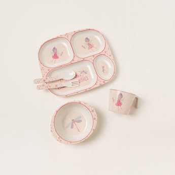 Juniors Fairy Print 5-Piece Dinner Set