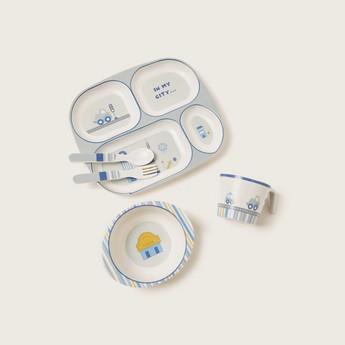 Juniors City Print 5-Piece Dinner Set