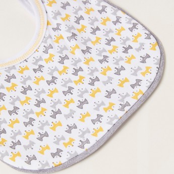 Juniors All-Over Printed Bib with Press Button Closure