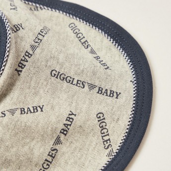 Giggles All-Over Printed Bib with Press Button Closure