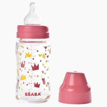 Beaba Printed Wide Neck Feeding Bottle - 240 ml