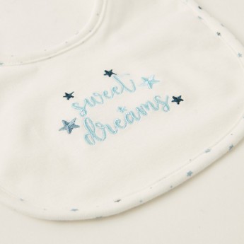 Giggles Embroidered Bib with Tie-Up Closure