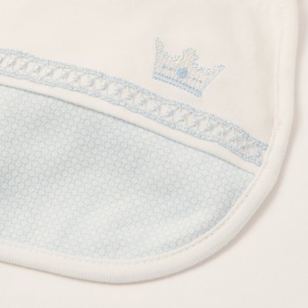 Giggles Printed Bib with Press Button Closure