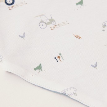 Juniors All-Over Printed Bib with Press Button Closure