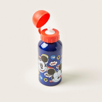 Mickey Mouse Print Bottle with Cap - 360 ml