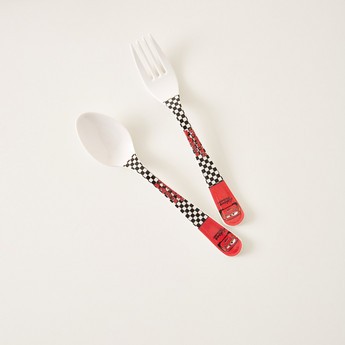 Cars Print Spoon and Fork Set