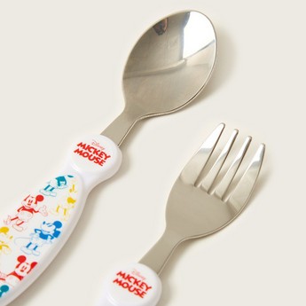 Disney Mickey Mouse Print 2-Piece Cutlery Set