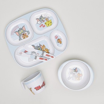 Tom and Jerry Print 5-Piece Dinner Set