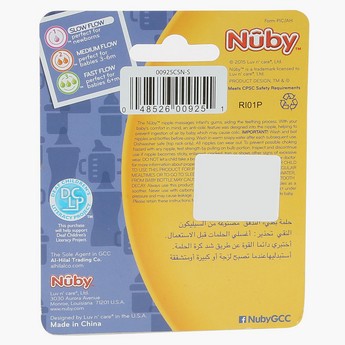 Nuby Non-Drip Standard Neck Teats - Set of 2