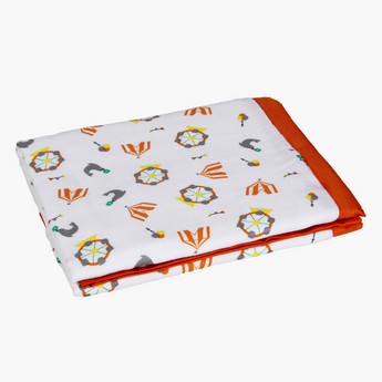 My Milestones Muslin Baby 2-Layered Blanket - Carnival Orange