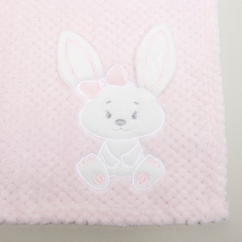 Juniors Waffle 3D Bunny Fleece Blanket - 80x110 cms