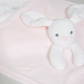 Juniors Hearts Printed 3D Bunny Applique Blanket - 75x75 cms