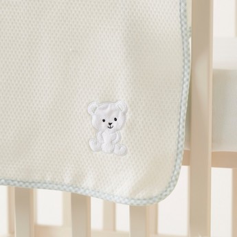 Juniors Embroidered Waffle Blanket - 75x80 cms