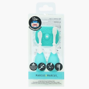 Marcus & Marcus 3-Stage Palm Grasp Toothbrush Set