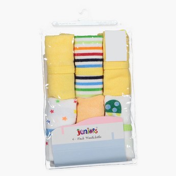 Juniors Printed Washcloth - Set of 6