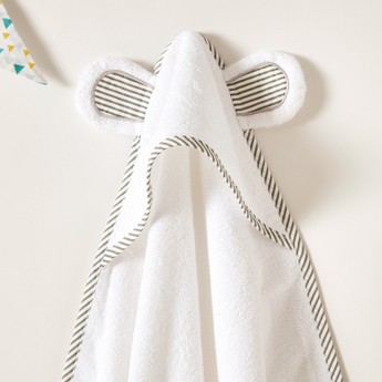 Giggles Hooded Towel with Bear Ear Appliques