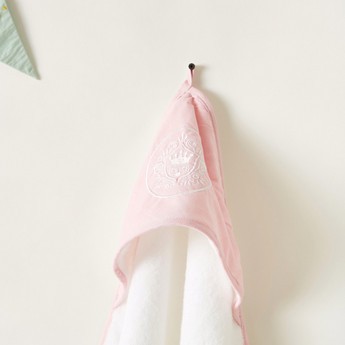 Giggles Embroidered Hooded Towel - 75x75 cms