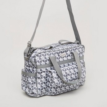 Juniors Printed Diaper Bag with Changing Pad