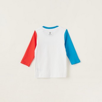 Expo 2020 Printed T-shirt with Round Neck and Long Sleeves