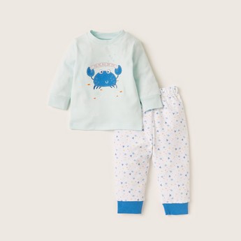 Juniors 4-Piece Printed T-shirt and Pyjama Set