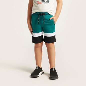 Juniors Panelled Shorts with Drawstring Closure and Pockets