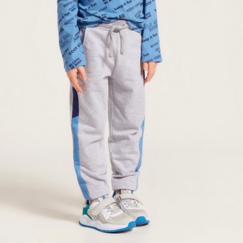 Juniors Solid Knit Pants with Drawstring Closure and Side Panel Detail