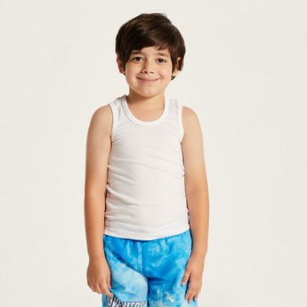 Juniors Solid Vest with Round Neck - Set of 3