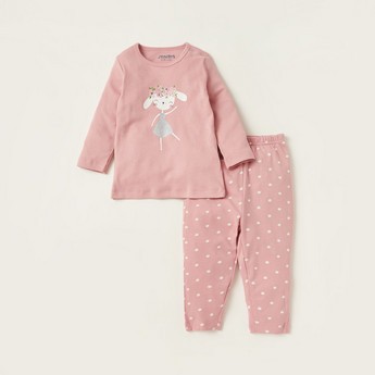 Juniors Printed T-shirt and Full Length Pyjama - Set of 3