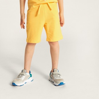 Juniors Solid Shorts with Pockets and Drawstring Closure