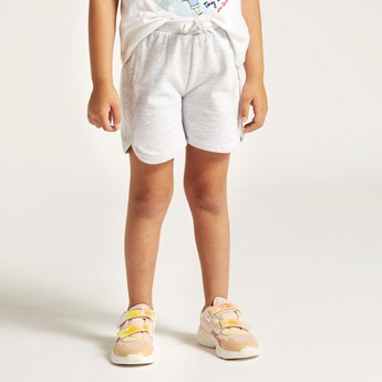 Juniors Solid Shorts with Drawstring Closure